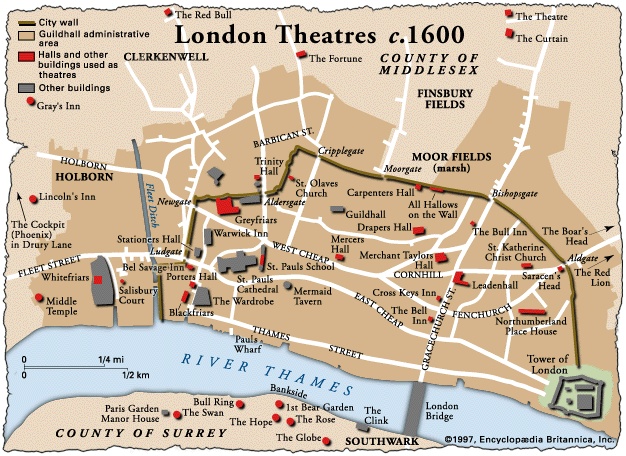 London Theatres c 1600