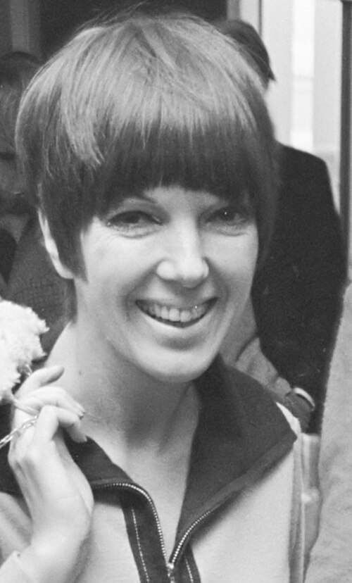 A 1966 photograph of the British fashion designer Mary Quant.