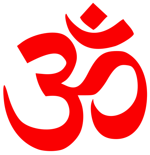 The Sanskrit sound Om written as a symbol