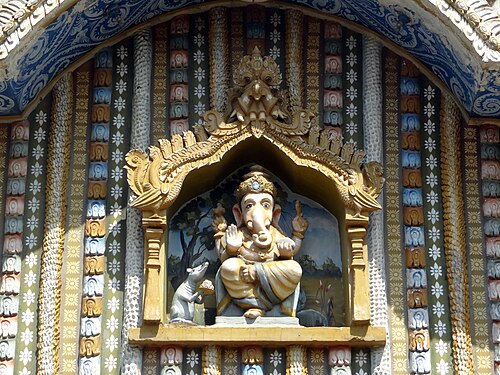 A temple statue of the elephant-headed god Ganesh